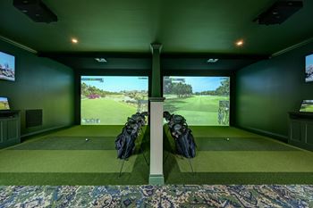 2 Trackman professional custom-built golf simulators